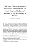 Preferential Trading Arrangements Between the European Union