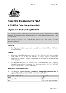 Reporting Standard ARS 720.4 ABS/RBA Debt Securities Held