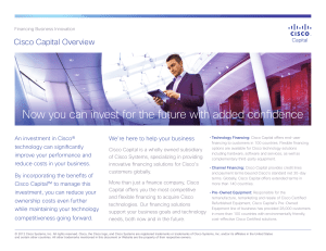 Cisco Capital financing overview