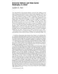 Economic Reforms and State Sector Bankruptcy in China* Carsten A