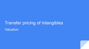 Transfer pricing of intangibles