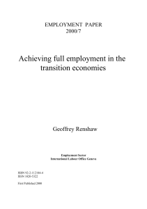 Achieving full employment in the transition economies