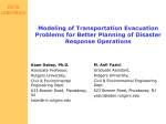 Modeling of Transportation Evacuation