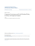 Corporate Governance and Cash Dividend Policy in China: An