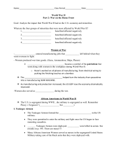 WWII - Homefront Guided Notes