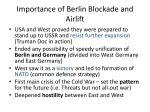 Importance of Berlin Blockade and Airlift