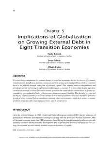 Implications of Globalization on Growing External Debt in Eight
