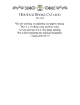 HERITAGE BOOKS CATALOG