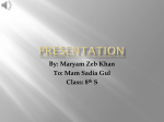 Presentation By: Maryam Zeb Khan To: Mam Sadia Gul Class: 8 th S