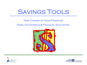 Choosing a Savings Tool