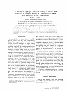 The Influence of Hydrogen Donors on Breakage of Parental DNA