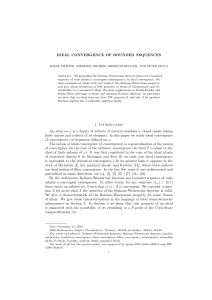 IDEAL CONVERGENCE OF BOUNDED SEQUENCES 1