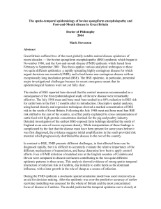 The Spatio-temporal Epidemiology of Bovine Spongiform