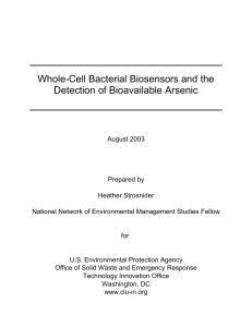 Whole-Cell Bacterial Biosensors and the Detection of - CLU-IN