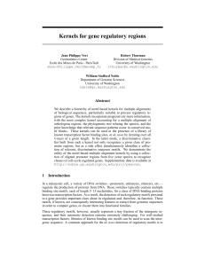 Kernels for gene regulatory regions