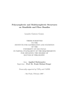 Polysymplectic and Multisymplectic Structures on - IME-USP