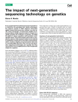 The impact of next-generation sequencing technology on genetics