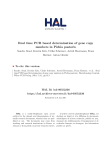 Real time PCR based determination of gene copy numbers in