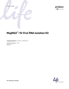 MagMAX™-96 Viral RNA Isolation Kit