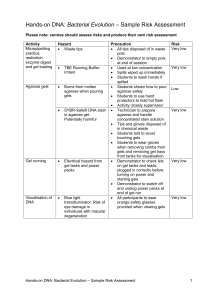 Bacterial Evolution: Sample Risk Assessment