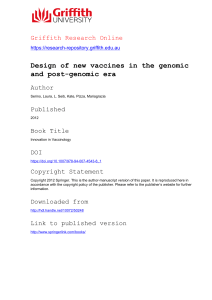 Design of new vaccines in the genomic and post