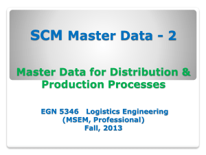 SCM Master Data