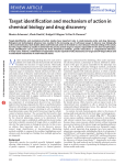 Target identification and mechanism of action in chemical biology