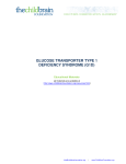 GLUCOSE TRANSPORTER TYPE 1 DEFICIENCY SYNDROME (G1D)