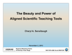 The Beauty and Power of Aligned Scientific Teaching Tools