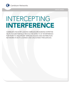 cambium networks solution paper: intercepting