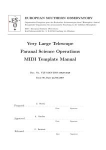 Very Large Telescope Paranal Science Operations MIDI Template