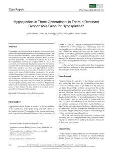 Hypospadias in Three Generations