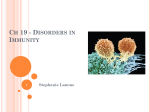 Disorders in Immunity