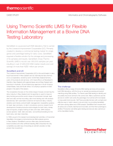 Using LIMS for Flexible Information Management at a Bovine DNA