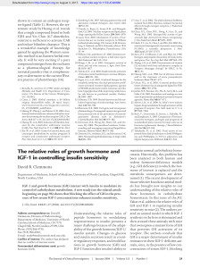 The relative roles of growth hormone and IGF-1 in controlling