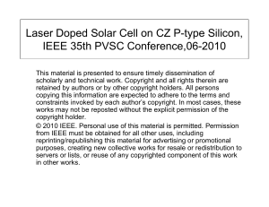 18.5% Laser-doped Solar Cell on CZ P-type Silicon - Spectra