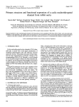 Primary structure and functional expression of a cyclic