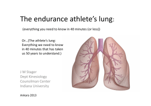 The endurance athlete`s lung: