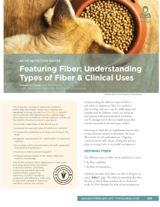 Featuring Fiber - Today`s Veterinary Practice