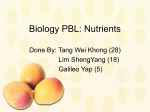 Topic: Nutrients - 3A1Bio