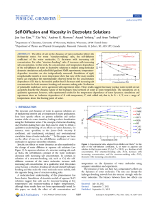 Self-Diffusion and Viscosity in Electrolyte Solutions