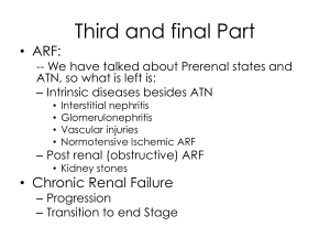 Renal Physiology Part 3, ARF and CKD