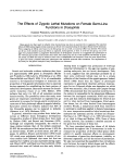The Effects of Zygotic Lethal Mutations on Female Germ