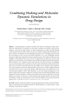 Combining docking and molecular dynamic simulations in drug design