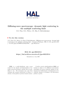 Diffusing-wave spectroscopy: dynamic light scattering in the