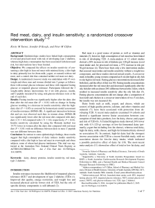 Red meat, dairy, and insulin sensitivity