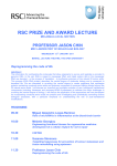 rsc prize and award lecture