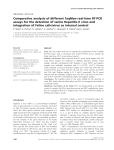 Comparative analysis of different TaqMan real-time RT