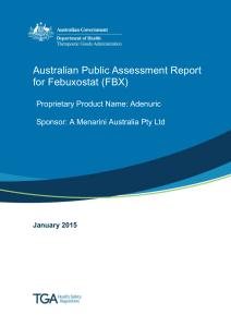Australian public assessment for Febuxostat (FBX)