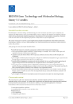 KTH | BB2430 Gene Technology and Molecular Biology, theory 5.5